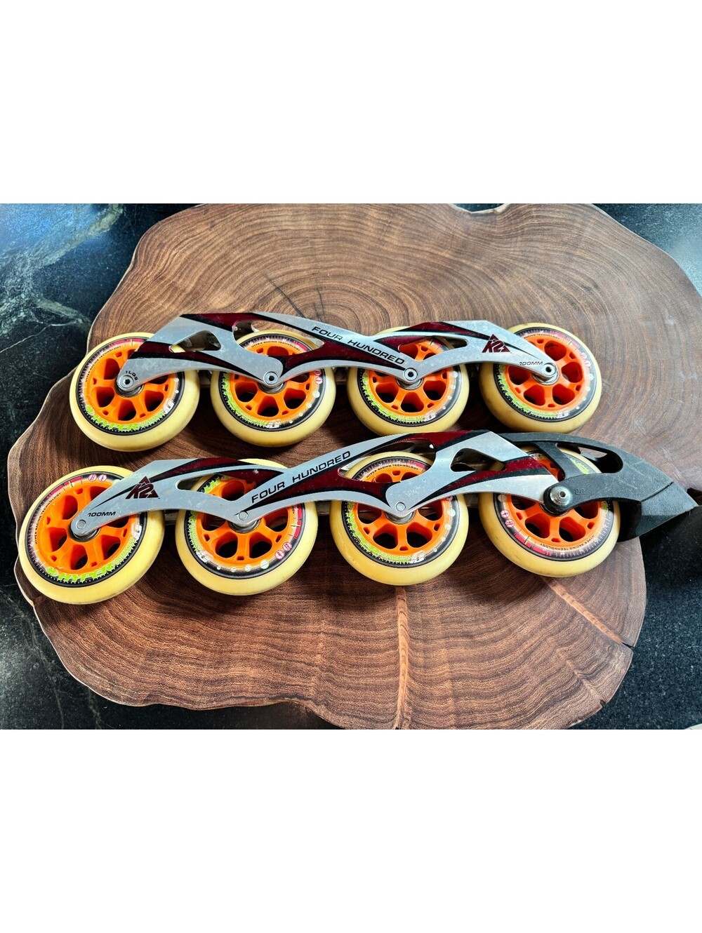 K2 Four Hundred Inline Skate Frames & Hyper Performance 100mm Wheels Setup